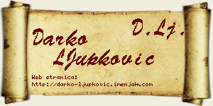 Darko LJupković vizit kartica